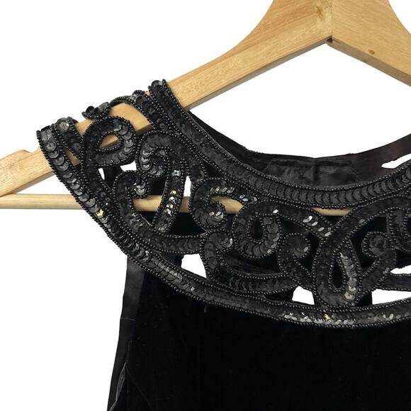 Gunne Sax Jessica McClintock Black Velvet Dress - Picture 5 of 11